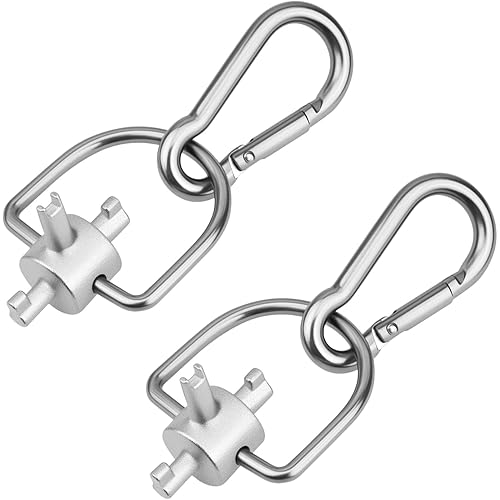 2 Pack HVAC Tools Locking Cap Key for R410A R22 Refrigerant, 3-in-1 Valve Core Removal Tool, Multi-Function HVAC Refrigerant Service Key for AC; Equipment Repair, Tamper-Resistant