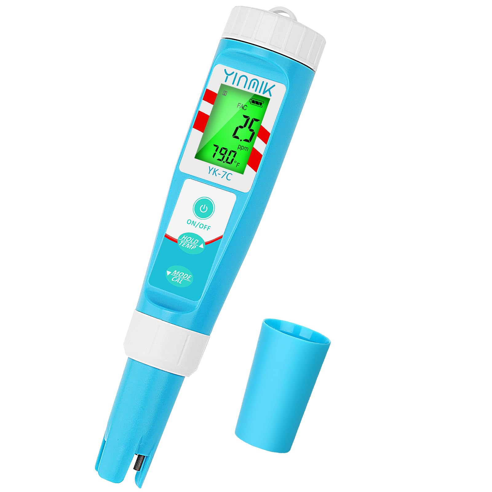 YINMIK Medidor Cloro Piscina Digital, Kit Cloro y pH para Piscina y Acuario