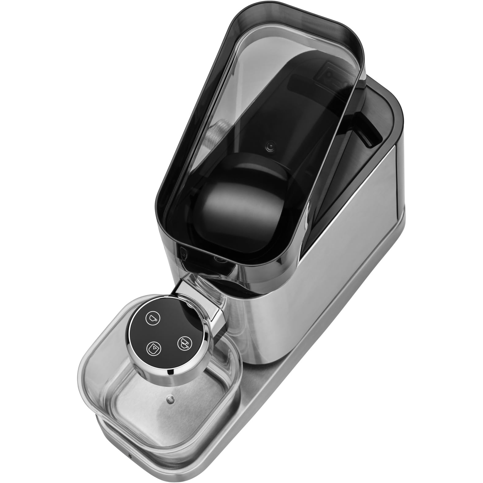 WMF Lumero elektryczny młynek do espresso 150 W, przyciski dotykowe LED, 40 stopni mielenia, pojemnik na kawę, stal nierdzewna Cromargan matowa