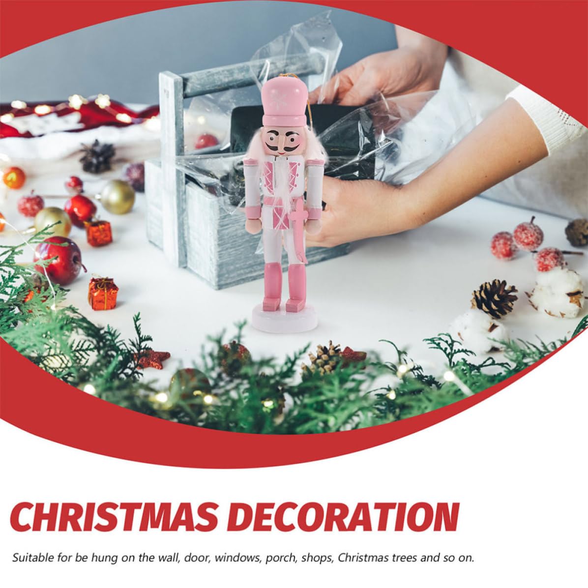 minkissy 10 Unidades Madera para Colgar Diseño Adorable, Adorno Navideño para Árbol en Casa o Cafetería, de Navidad y Hermosa