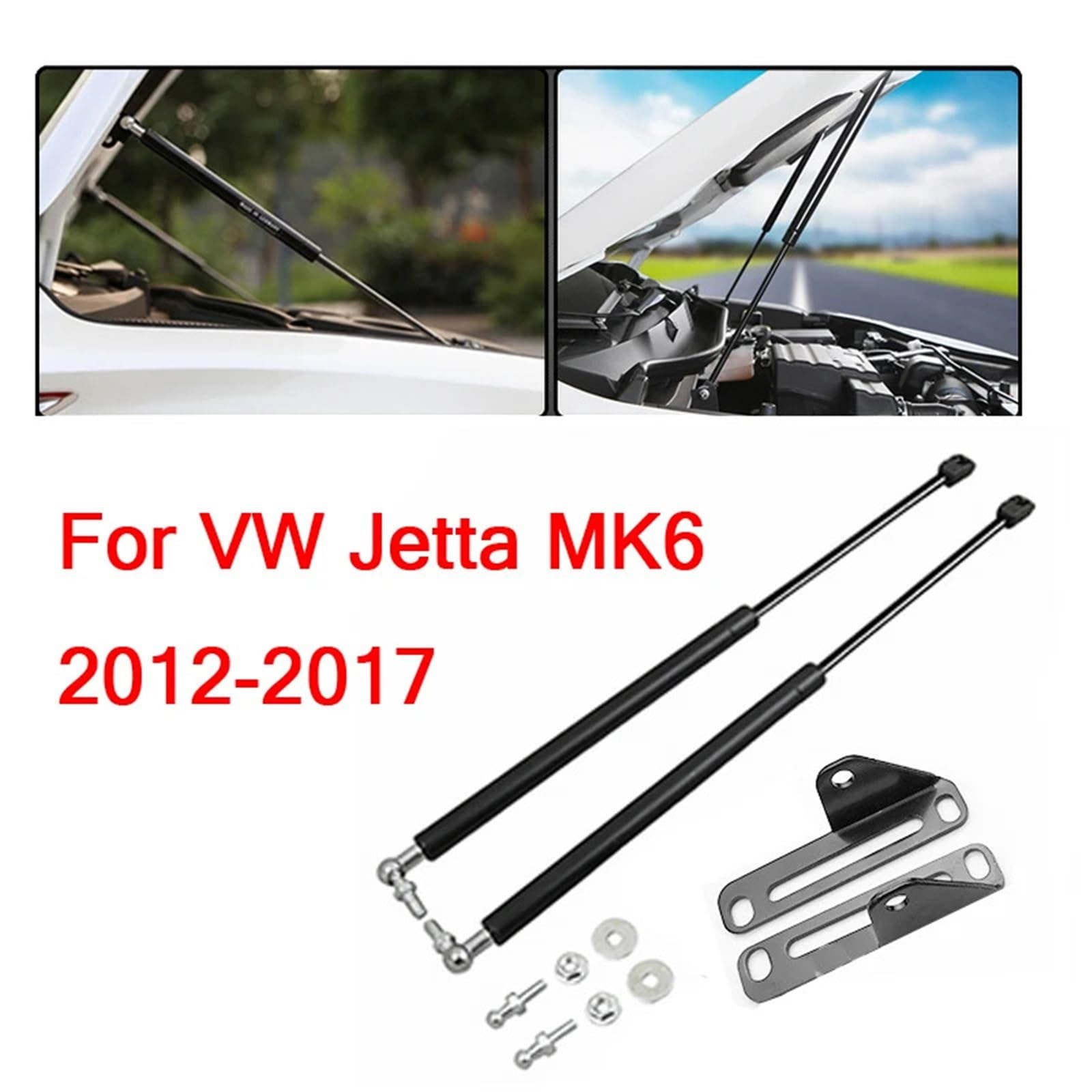wspornik do podnoszenia sprężyny gazowej Pasuje Do Volkswagena VW, Jetty MK6 2012-2017, Maski Przedniej, Hydraulicznego Pręta Podtrzymującego Silnik, Sprężyny Amortyzatorów