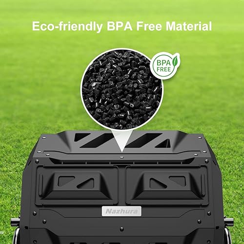 Miniatura 11 de Vaso de compostaje de doble cámara de 43 galones (paquete con guantes de jardinería de Pearson)