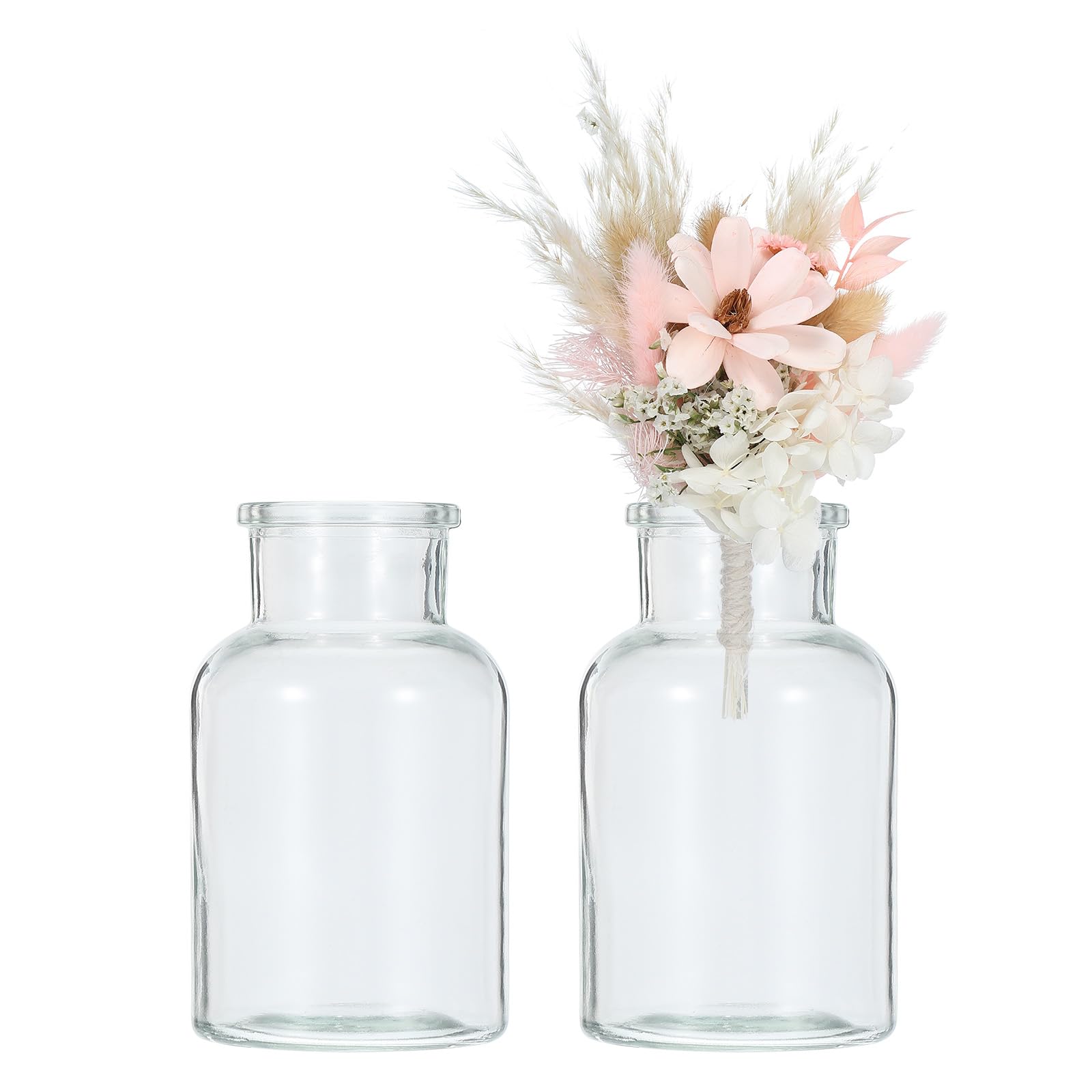 Vase en verre transparent de table romantique pour souvenir de mariage poétique