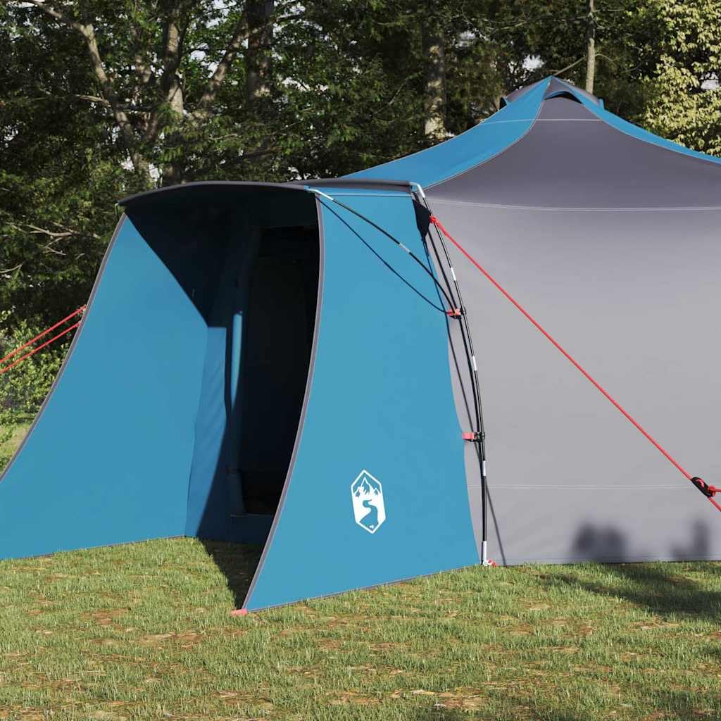 Family Namiot Tipi, zielony, 492 x 492 x 275 cm – wiatroszczelna tafta z 4 drzwiami, bramą E i hakiem do zawieszenia na kemping