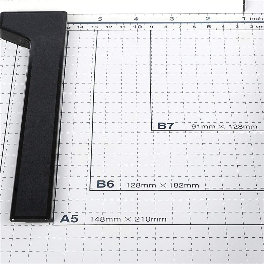 Taglierina for carta professionale, ghigliottina for carta in legno, affilata e durevole, pratica e resistente - lama in acciaio spesso, impugnatura in gomma