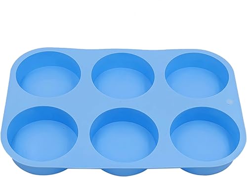 Miniatura 3 de 2 moldes redondos de silicona para jabón de 4 onzas, 3 pulgadas, tamaño grande, 6 cilindros, moldes de silicona para jabón de lufa, bombas de baño