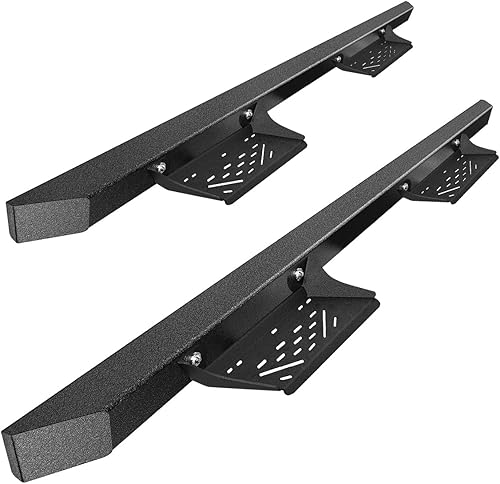 Estribos para Bronco, estribos laterales todoterreno de acero Bronco con escalones laterales extraíbles compatibles con Ford Bronco de 4 puertas