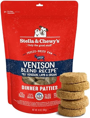 Miniatura 21 de Stella & Chewy's Medallones de Cena Crudos Liofilizados – Receta de Salmón y Carne de Res Surf 'N Turf – Alimento para Cachorros y Perros Alto