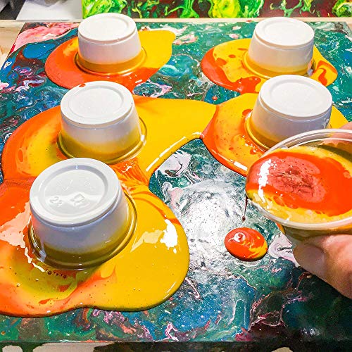 U.s. Art Supply Silicone Pouring Oil - 2-Ounce - 100% Silicone For Dramatic Cell Creation In Acrylic Paint #TOP4