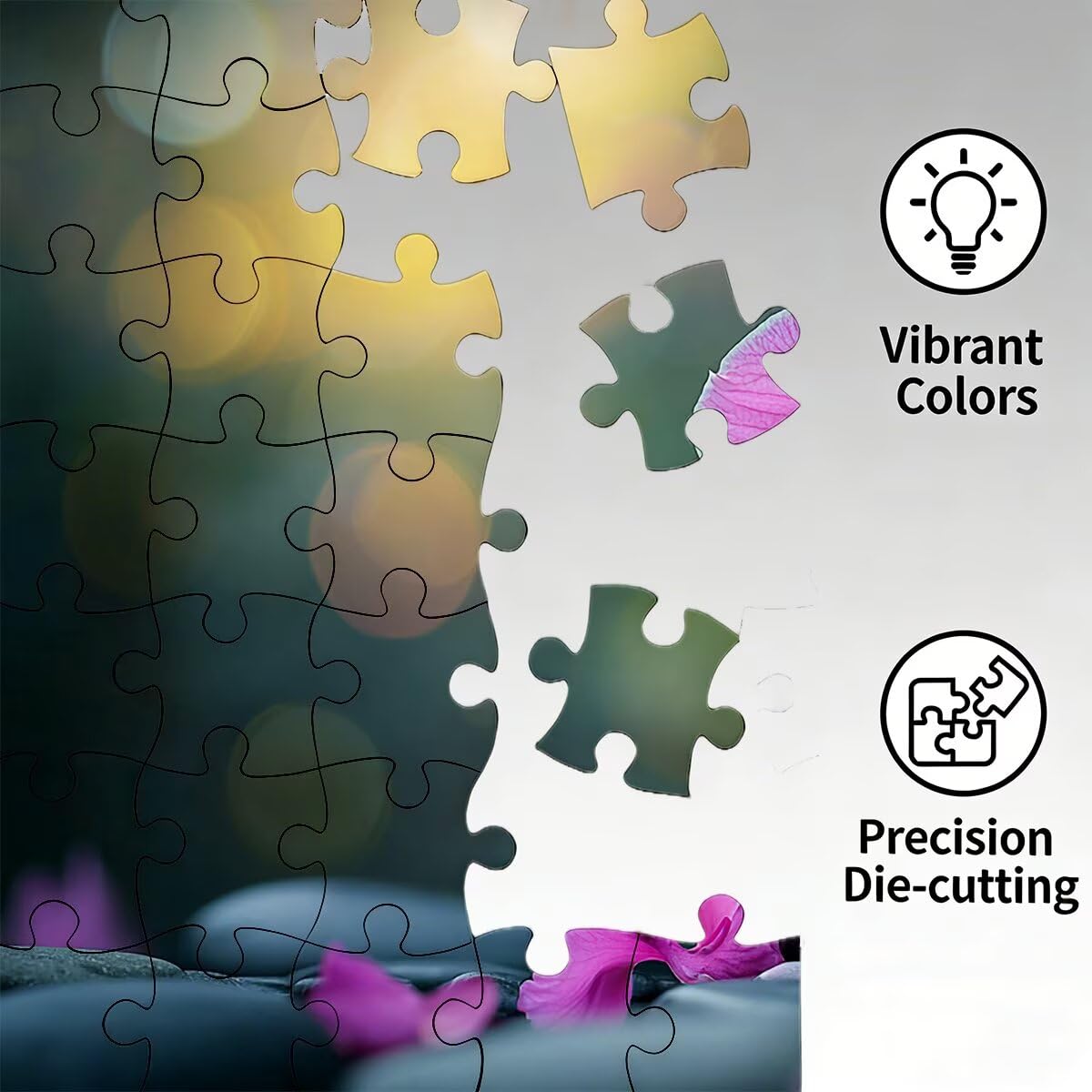 Puzzle 3000 elementów dla dorosłych, puzzle 3000 elementów kwiat, kamienne puzzle dla dorosłych z wykwintnym pudełkiem do pakowania, gry edukacyjne, duże drewniane puzzle na prezent dla kobiet