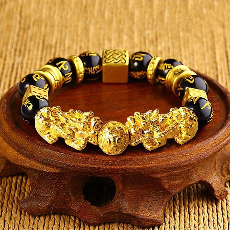 Buddha & Karma Double Pi Xiu/Pi Yao Bracelet – Feng Shui Wealth & Protection Charm for Prosperity, Abundance & Success – Lucky Energy Bracelet for Men & Women - Image 3