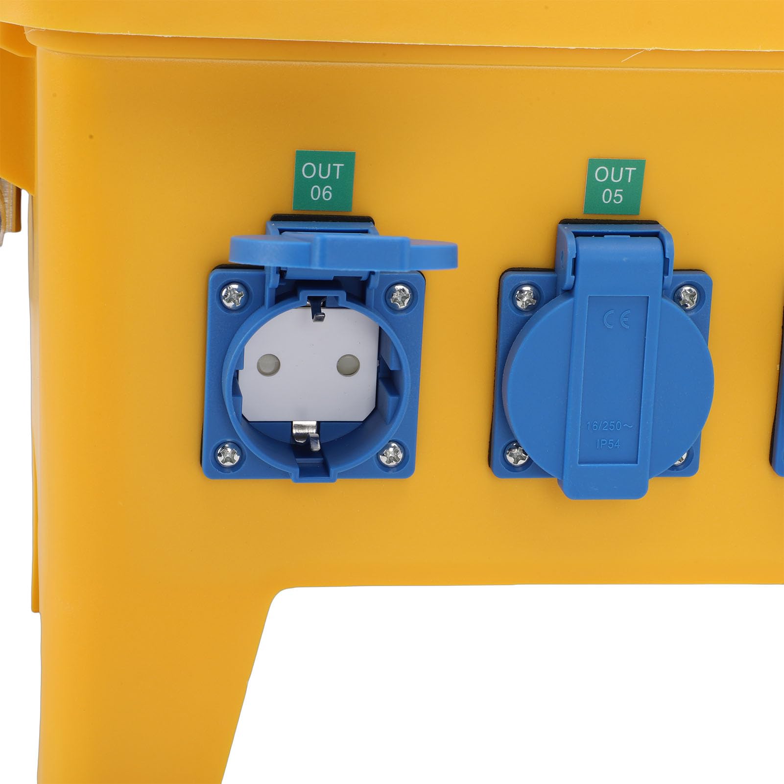 ViaGasaFamido Caja de Distribución de Energía Distribuidor de Energía Portátil ABS PC 3 Salidas CEE 3 Tomas Hembra 16A Caja IP65 Receptáculos IP44 para Uso en Interiores y Exteriores en Talleres,