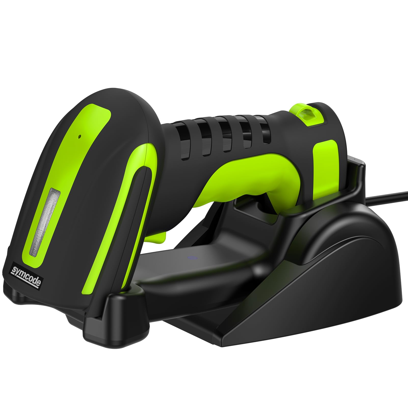 Symcode Bluetooth 2D QR Barcode Scanner with Charging Stand,Industrial Dustproof and Waterproof 3 in 1 Compatible with Bluetooth & 2.4GHz Wireless &