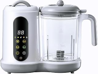 Electric Food Maker Blender Steamer Processor with 50-400ml capacity, 4 presets, auto steam and mixing, formula warmer for weaning