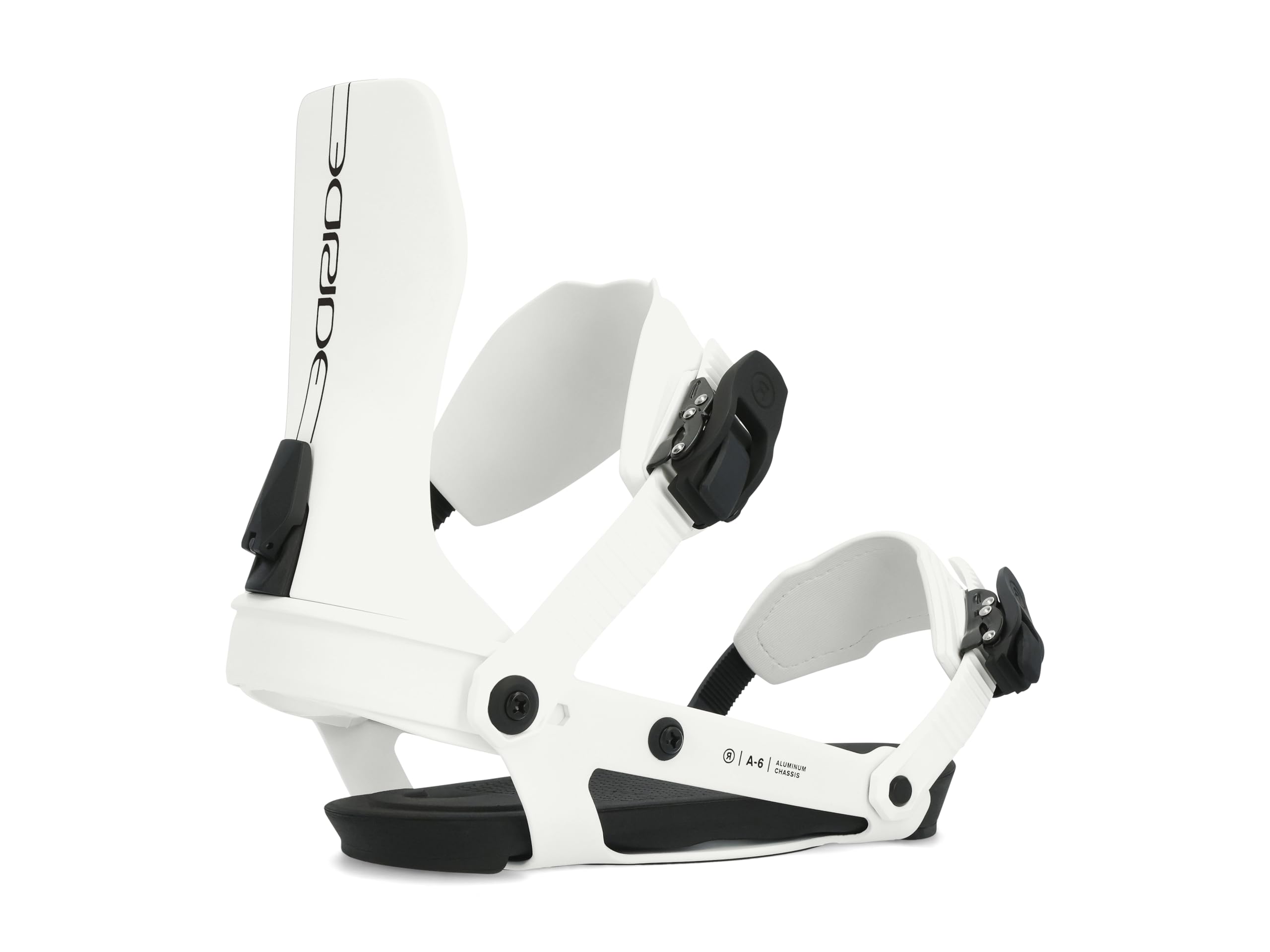 Ride A-6 Mens Snowboard Bindings, M, White