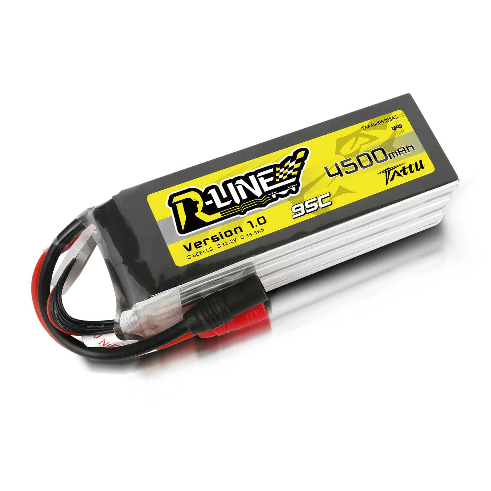 Tattu Lipo 6S RC akumulator 4500 mAh 95C 22,2 V Softcase akumulator z wtyczką AS150 do Plug for FPV Racing Quadcopters UAV, RC Car RC Boat RC Heli Airplane