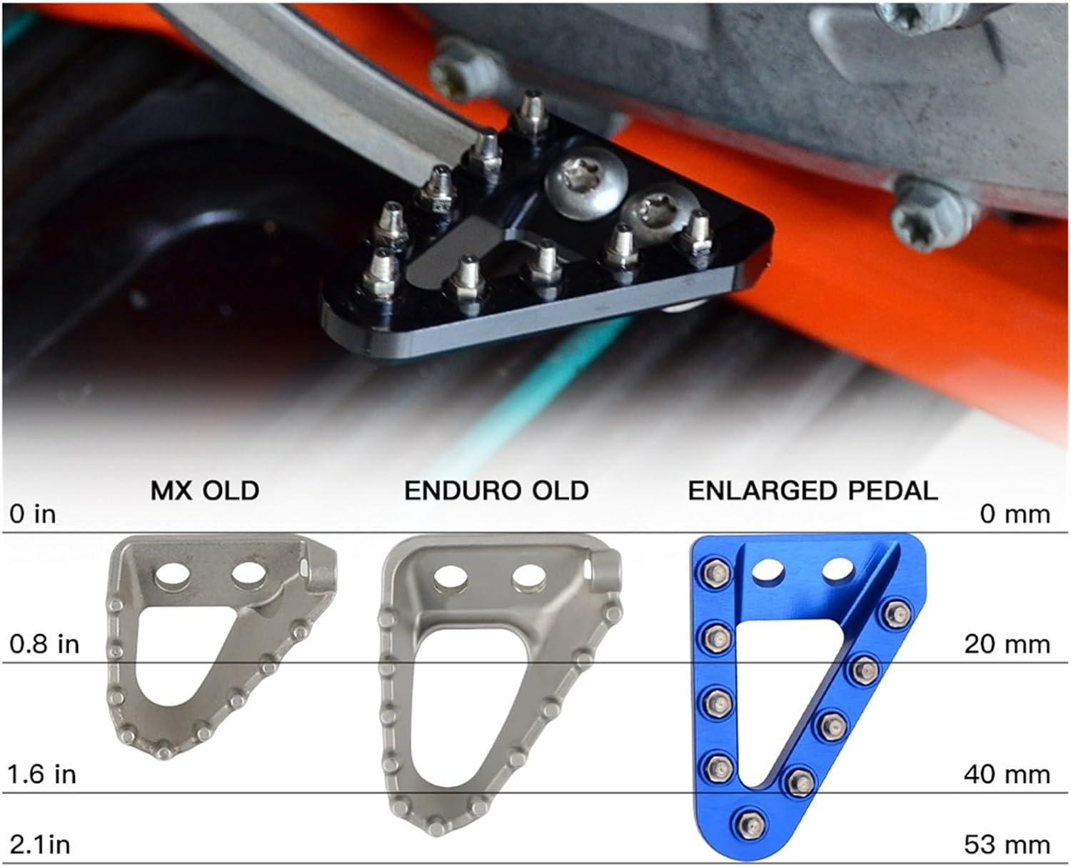 TE 300 2017-2023 Rear Brake Pedal Tip Plate TE 250 TE 300i TE 250i FE 250 FE 350 FE 450 501 TX 300 TC FC TX FX(Purple)