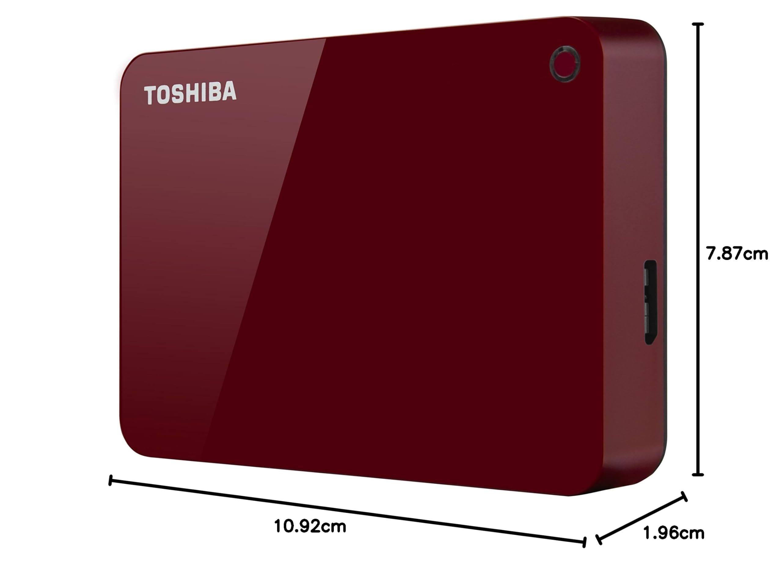 Toshiba Canvio - Hard disk esterno USB 3.0 rosso Rosso 4 TB