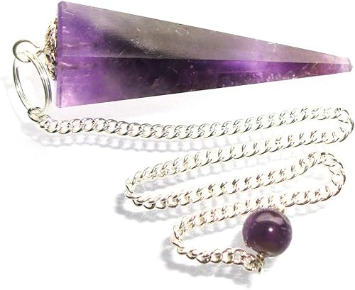 Miniatura 2 de Wixine 1 péndulo de cristal de cuarzo con punta de amatista