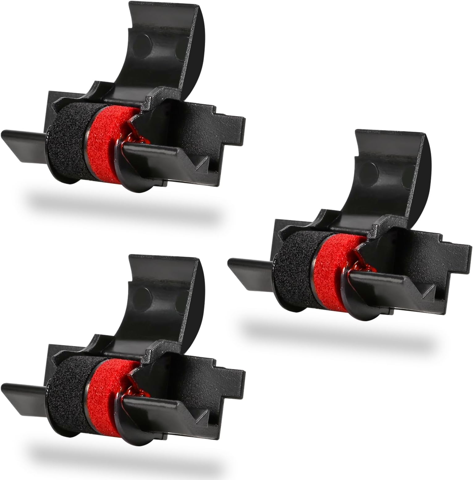 Compatible Calculator Ink Ribbon Replacement for IR-40T Casio HR-100tm HR-170RC Canon P23-dhv ，3 Pack Individually Sealed Calculator Ribbon Red/Black ，Use with Sharp EL-1750V EL-1801V