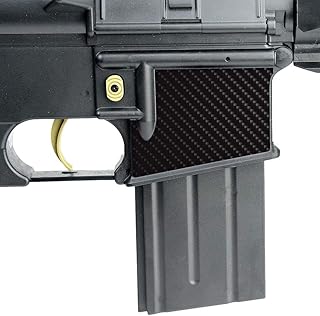 GunWraps Carbon Fiber Skin Compatible with Magwell - Solid Black | Protective, Durable Textured Carbon Fiber Finish | Easy to Apply, Remove, and Change Styles | Made in The USA