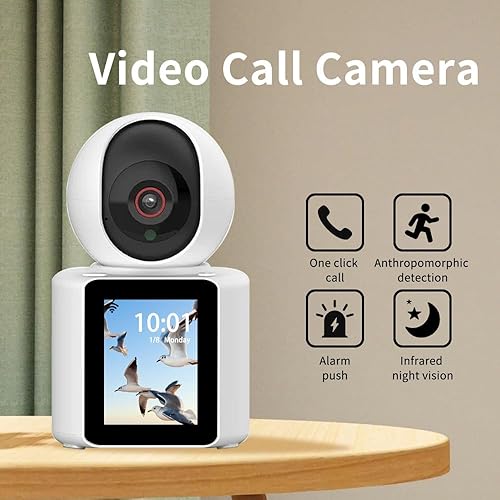 Miniatura 2 de LASTCOW Cámara de videollamadas bidireccional con pantalla HD de 2.8 pulgadas, cámara de seguridad para el hogar interior 1080P, cámara de niñera