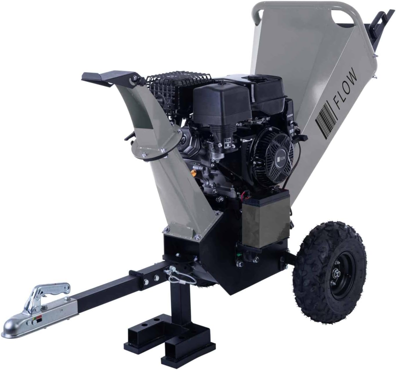 Benzin-Messerhäcksler FL-BGH42 FLOW | 4-Takt-Benzinmotor 9 kW / 12 PS mit 420 cm³ | Schnittstärke 120 mm | 2x Wendemesser mit einer Drehzahl von 2530 min-1