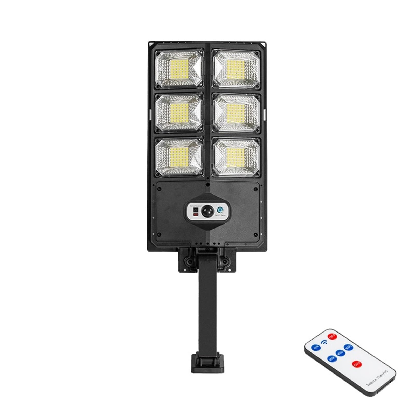 Zewnętrzna lampa solarna, 800W słoneczne lampy uliczne zewnętrzne 80000lm światła słoneczne wodoodporne 6500K LED zasilany energią słoneczną czujnik ruchu do garażu w ogrodzie ulicznym(B3)