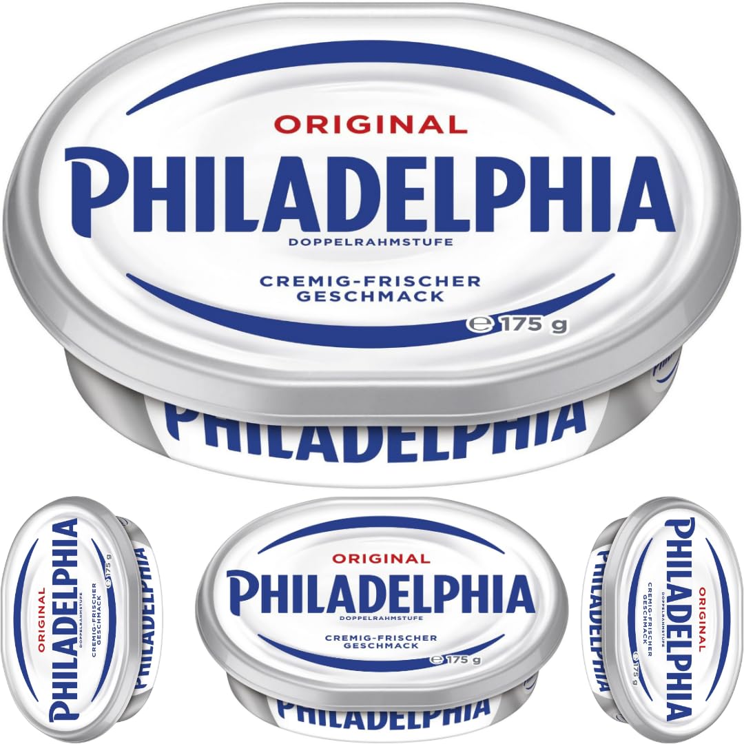Philadelphia Frischkäse Klassisch Frischkäse 175 gramm x 4 STÜCK [Frischegarantie]