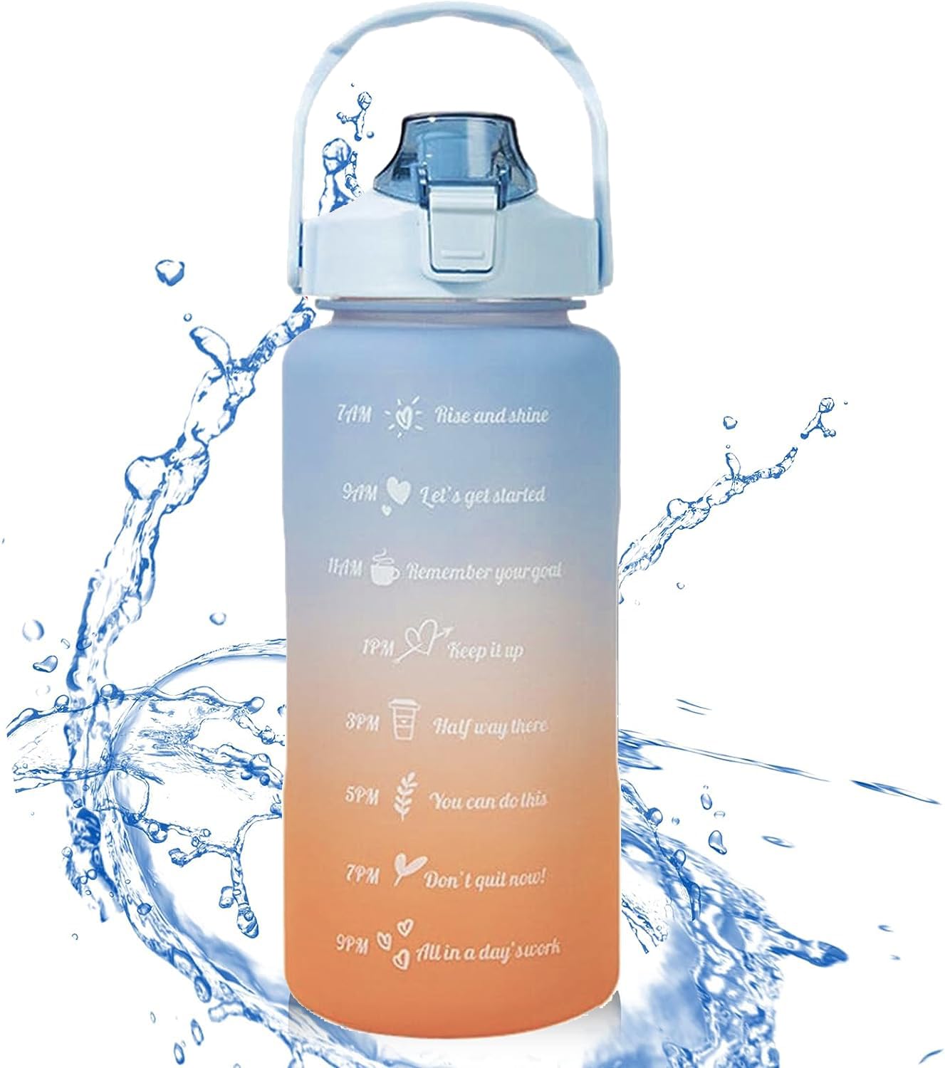Motivational Water Bottle - Track Hydration & Stay Inspired -9