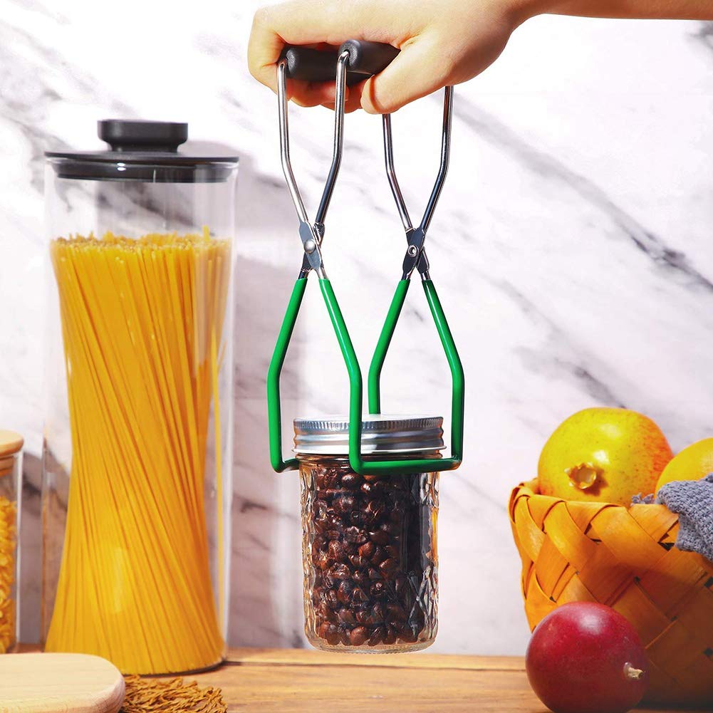 Kit per inscatolamento, 11 pezzi kit per l'inscatolamento include griglia vapore in acciaio inox, imbuto per inscatolamento, sollevatore per barattoli, chiave per barattoli, sollevatore per coperchio