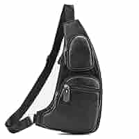 Amazon.com | Leather Sling Bag Crossbody Backpack for Men