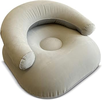 Comfort Axis Small Portable Inflatable Sofa Air Chair 33.5 x 33.5 x 16 inches for Outdoor Camping & Indoors