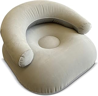 Comfort Axis Small Portable Inflatable Sofa Air Chair 33.5 x 33.5 x 16 inches for Outdoor Camping & Indoors