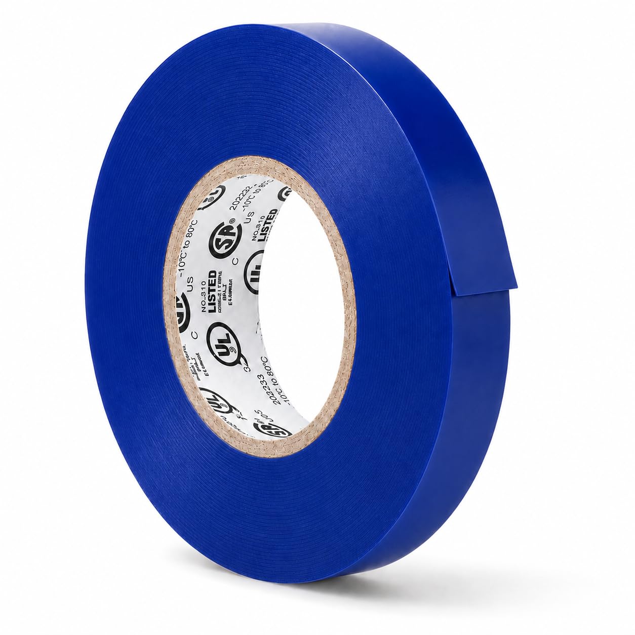 GGR Supplies EL-766AW Blue General Purpose Electrical Tape, 1/2 Inch x 66 Feet, 7 Mil PVC, UL/CSA Listed Core, 600V Flame-Retardant Insulation for Wire Splicing, Bundling &amp; Color Coding, Pack of 1
