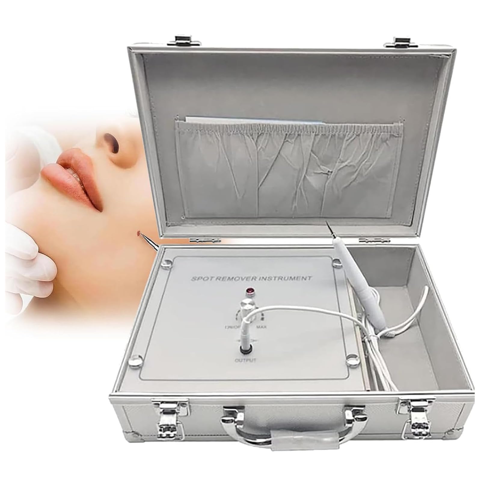 Skin Tag Removal Kit, Elektronischer Maulwurfentferner mit 10 Einstellbaren Gängen, Vollständige Computersteuerung, Dünne / Dicke Nadeln für Sommersprossen, Warzen, Dunkle Flecken