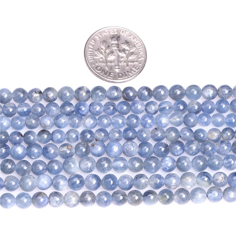 GEM-Inside Natural 4mm Blue Kyanite Round Gemstone Semi Precious Loose Beads for Jewellery Making 15'' - Image 4