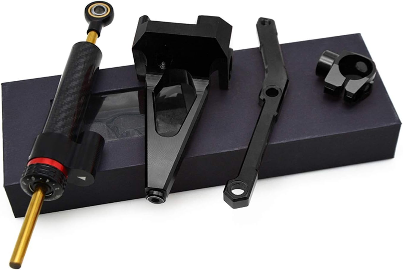 Motorcycle Carbon Fiber Steering Stabilize Damper Mounting Bracket Kit For MT-09 MT09 FZ09 FZ-09 Mounting Bracket Kit(Carbon fiber)