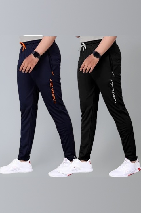 - Men Combo Track Pant with Lycra Elastic Jogger Suitable for Active Wear, Jogger Yoga Wear, Sports (Pack of 2)