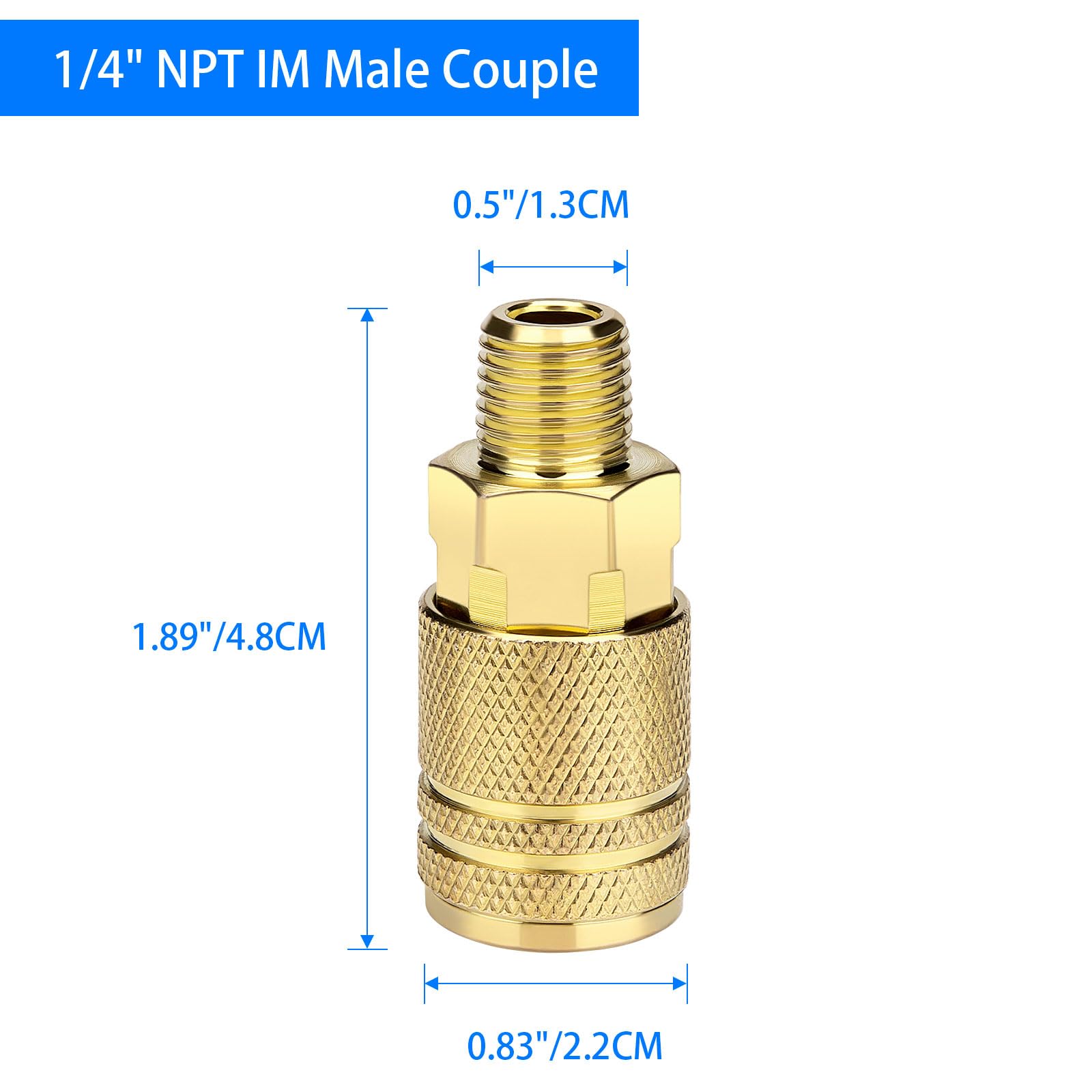 Air Compressor Fittings - 2 Pack 1/4 NPT -2