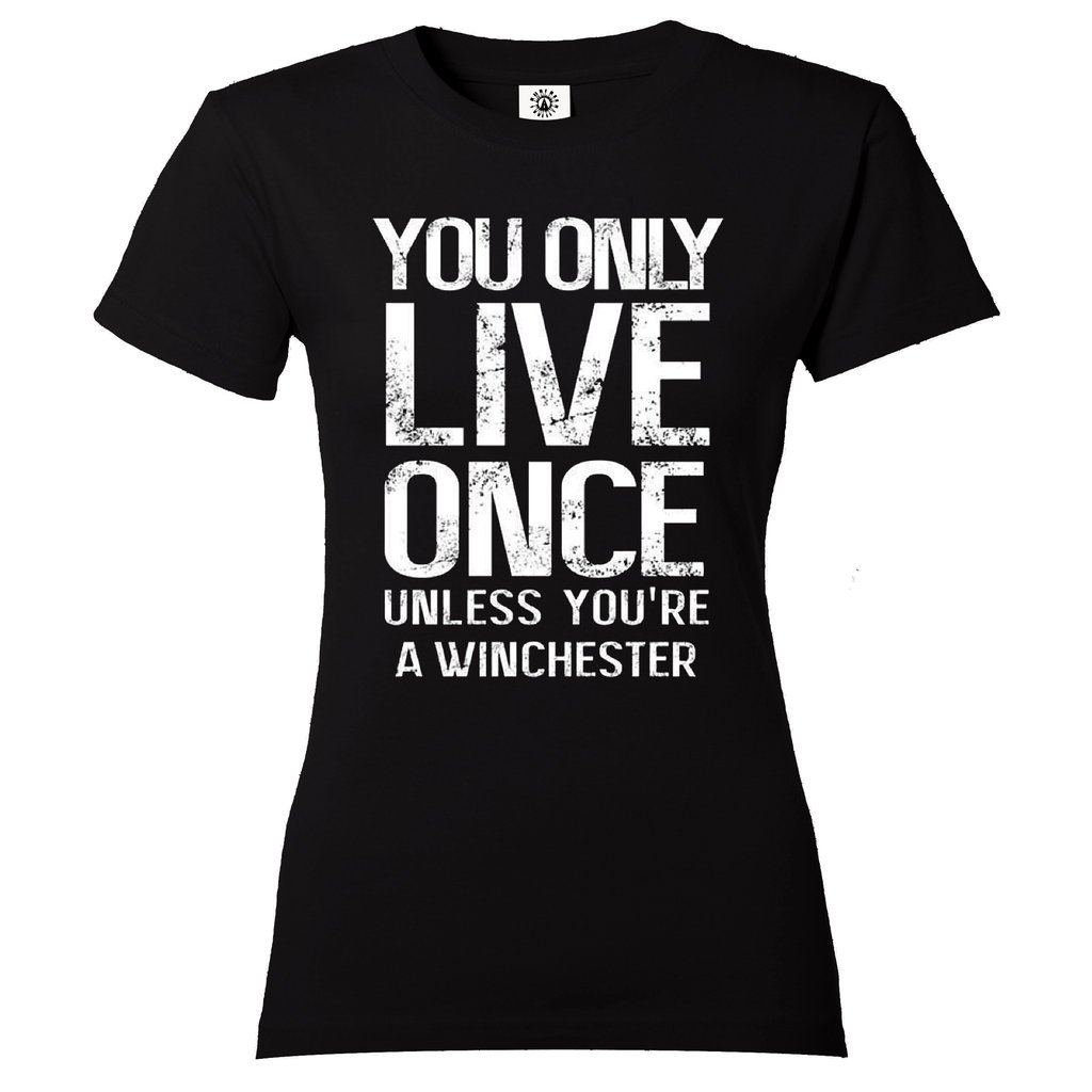 YOLO Supernatural Winchester Ladies T-Shirt Black