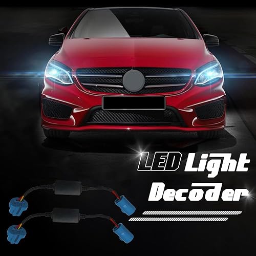 Miniatura 7 de 2 unidades LED Canbus sin errores antiparpadeo resistor decodificador, decodificador LED, 9004HB1 resistencia de decodificador de bombilla para