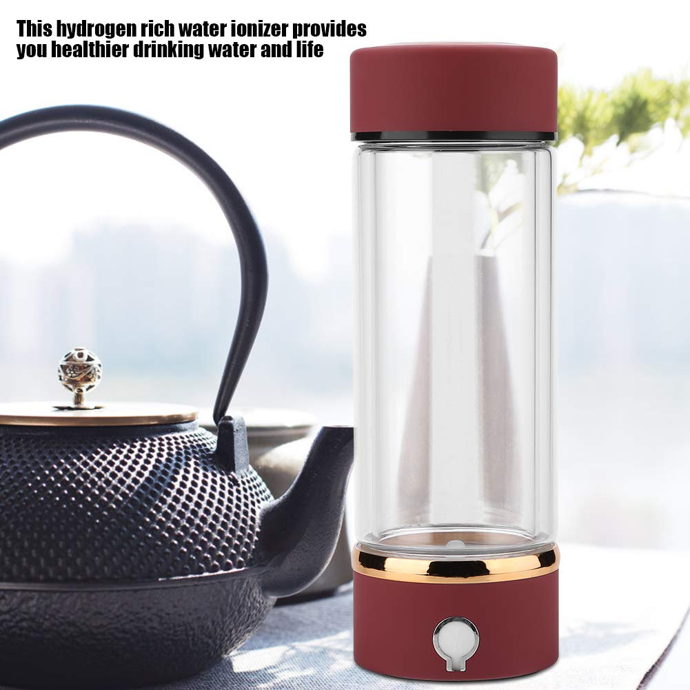 plplaaoo 420 ml Wasserstoff-Wassergenerator-Becherflasche, Wasserstoffreicher Wasserbecher, tragbarer USB-Wasserstoff-Ionisator-Generator-Hersteller, Technologie-Wasserstoff-Wasserflasche, Wasser