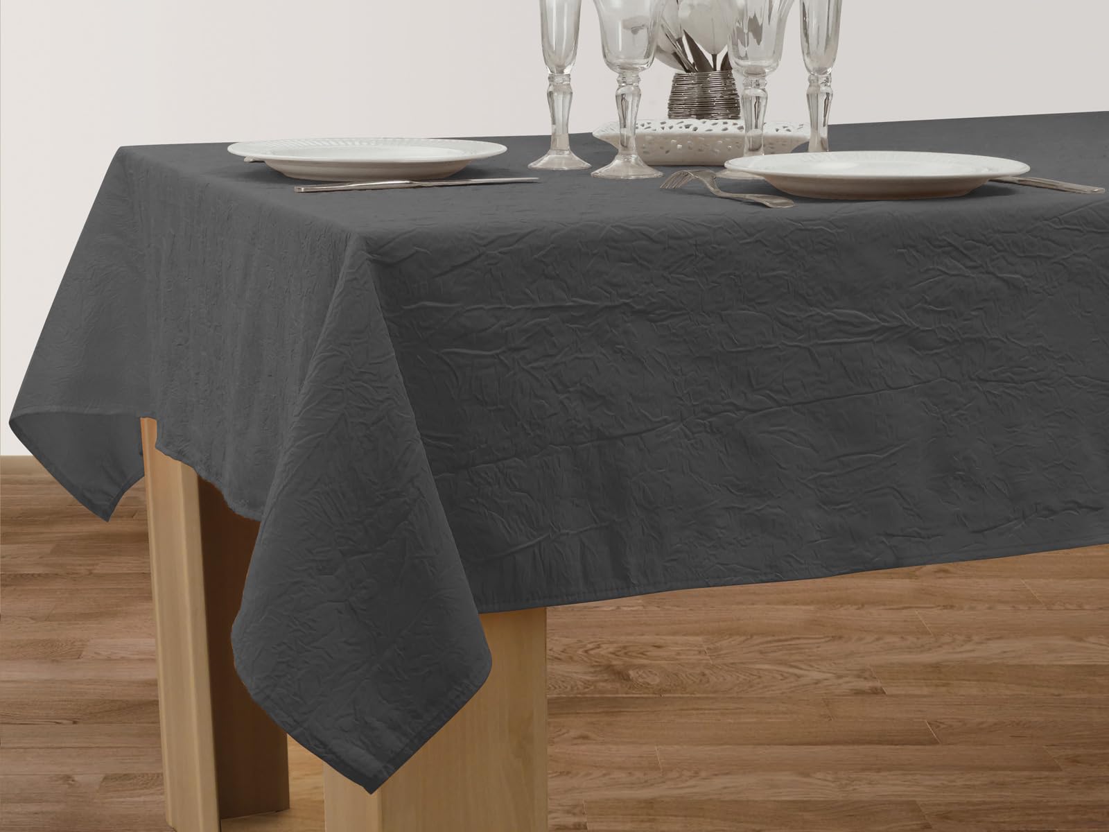Nappe Anti-Taches Jules - Design Graphique Noir Et Blanc 150x200 Cm - Pratique Et Facile D'Entretien