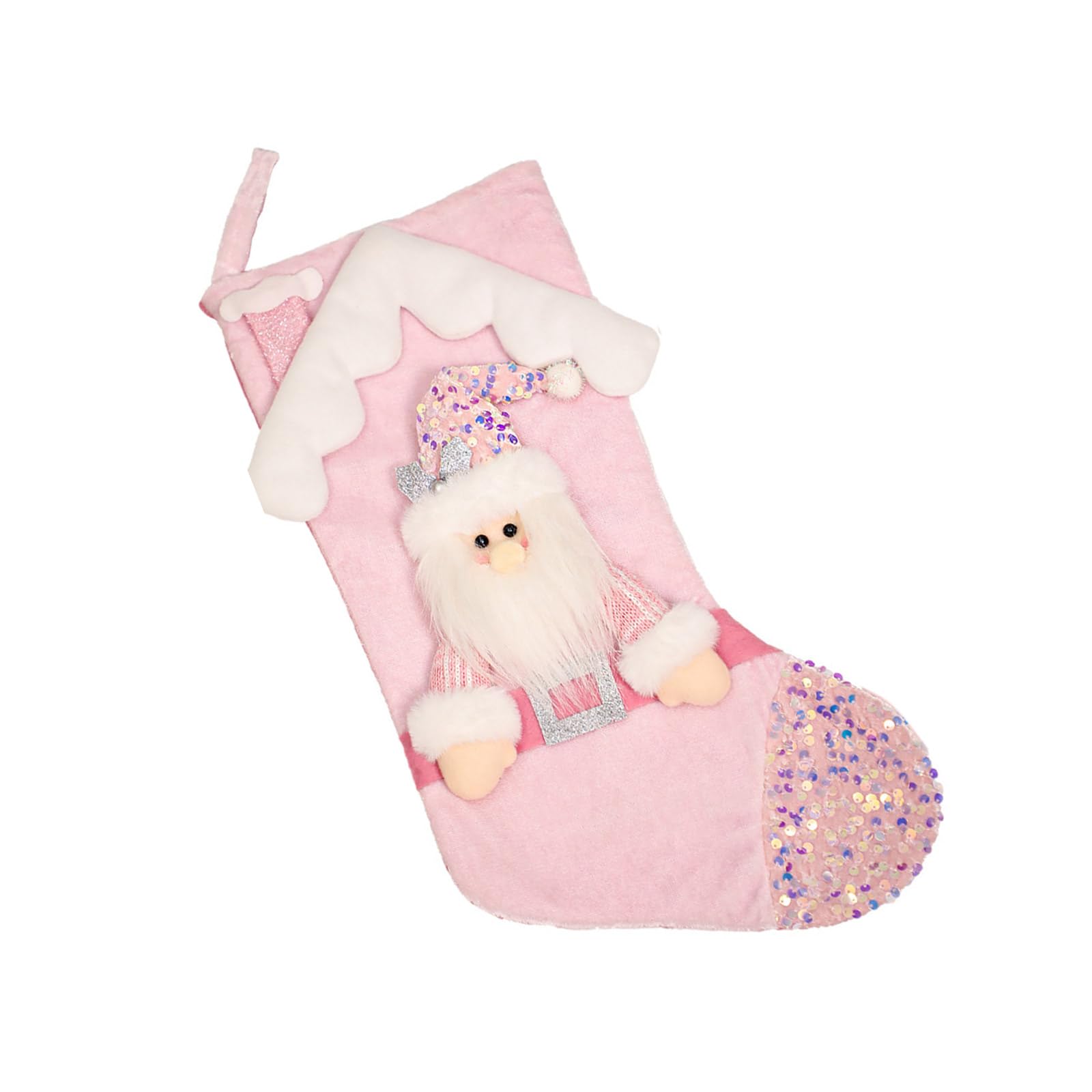 Jazuaiao Stylish Christmas Stocking Eye Catching Christmas Stocking with Print Suitable for Any Lover Easy to Hanging