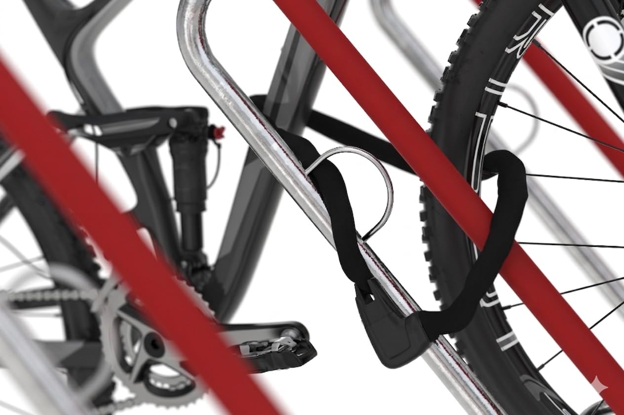 Anlehnparker 2506 XBF | Fahrradständer einseitig | für 6 extra breite Fahrräder | erweiterbar | Abwechselnde Hoch-/Tiefeinstellung | mit Anlehnbügel | Fahrradparker Bodenparker Mehrfachständer