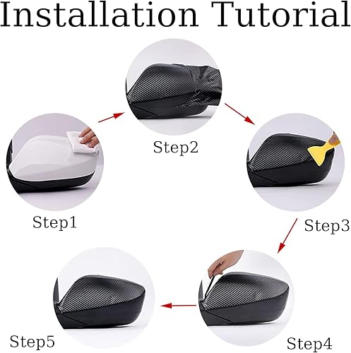 Miniatura 5 de STEVE YIWU - Envoltura de vinilo 3D de fibra de carbono 3D, calcomanías autoadhesivas de fibra de carbono para decoración con cuchillo y raspador de