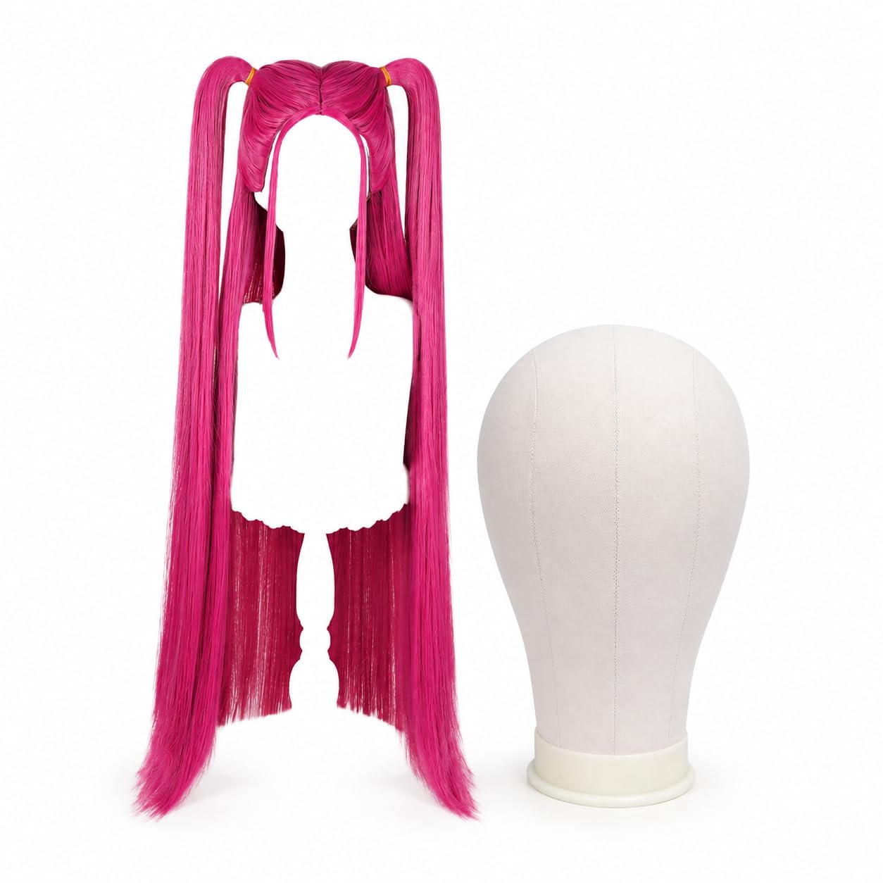 Accessorio per Costume di Moda Anime Cosplay Rosa, Pezzo per Capelli Da Gioco di Ruolo, Testa Da Esposizione, Tessuto Testurizzato, Manichino, Copertu