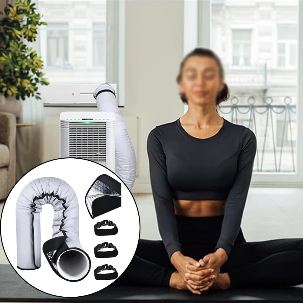 Manguera de aire acondicionado portátil Ilat, cubierta térmica Sve para conducto de escape, kit de envoltura de tubo de ventilación de CA, conducto de refrigeración térmico, tubo de eficiencia