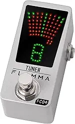 FLAMMA Tuner Pedal Fc04 Cromático Para Guitarra, Afinação De Alta Precisão 1 Cent Com Indicador E Baixo, True Bypass